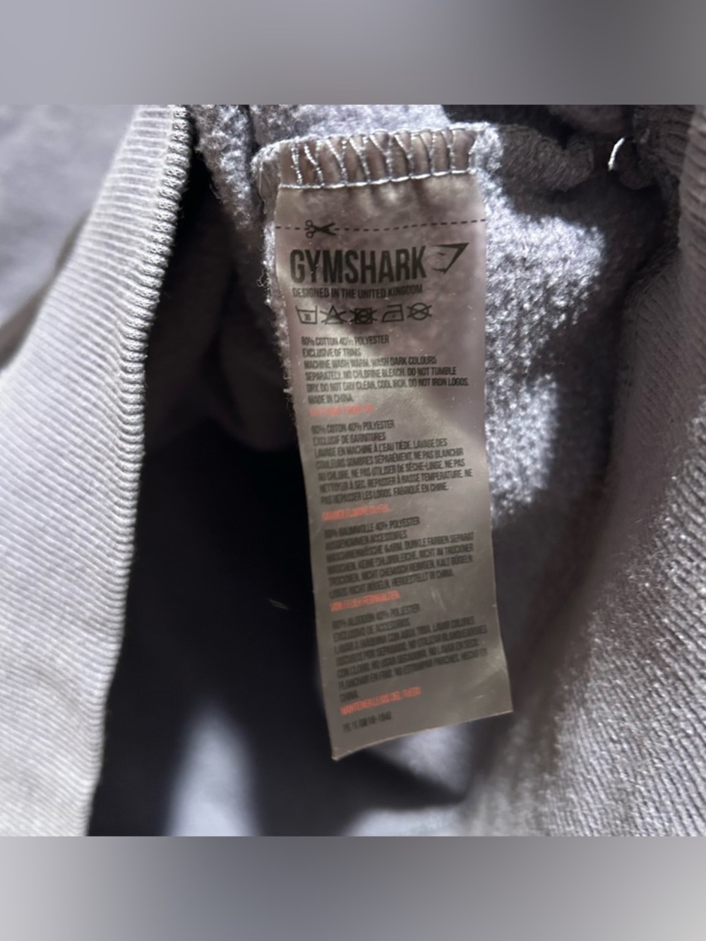 Gymshark Crest Hoodie Sweatshirt in Steel Blue Grey - Women’s Size Small - Picture 4 of 7